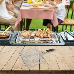 BBQ Accessories Folding Grill Mesh Dishwasher Safe Folding Handle Design