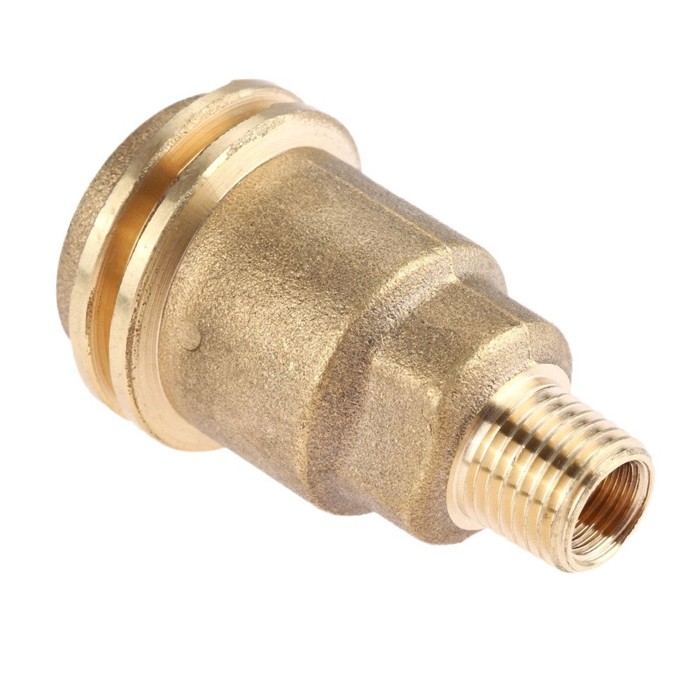 Male 5042 QCC1 Nut, Propane Gas Fitting Hose Adapter with 1/4 inch, Brass
