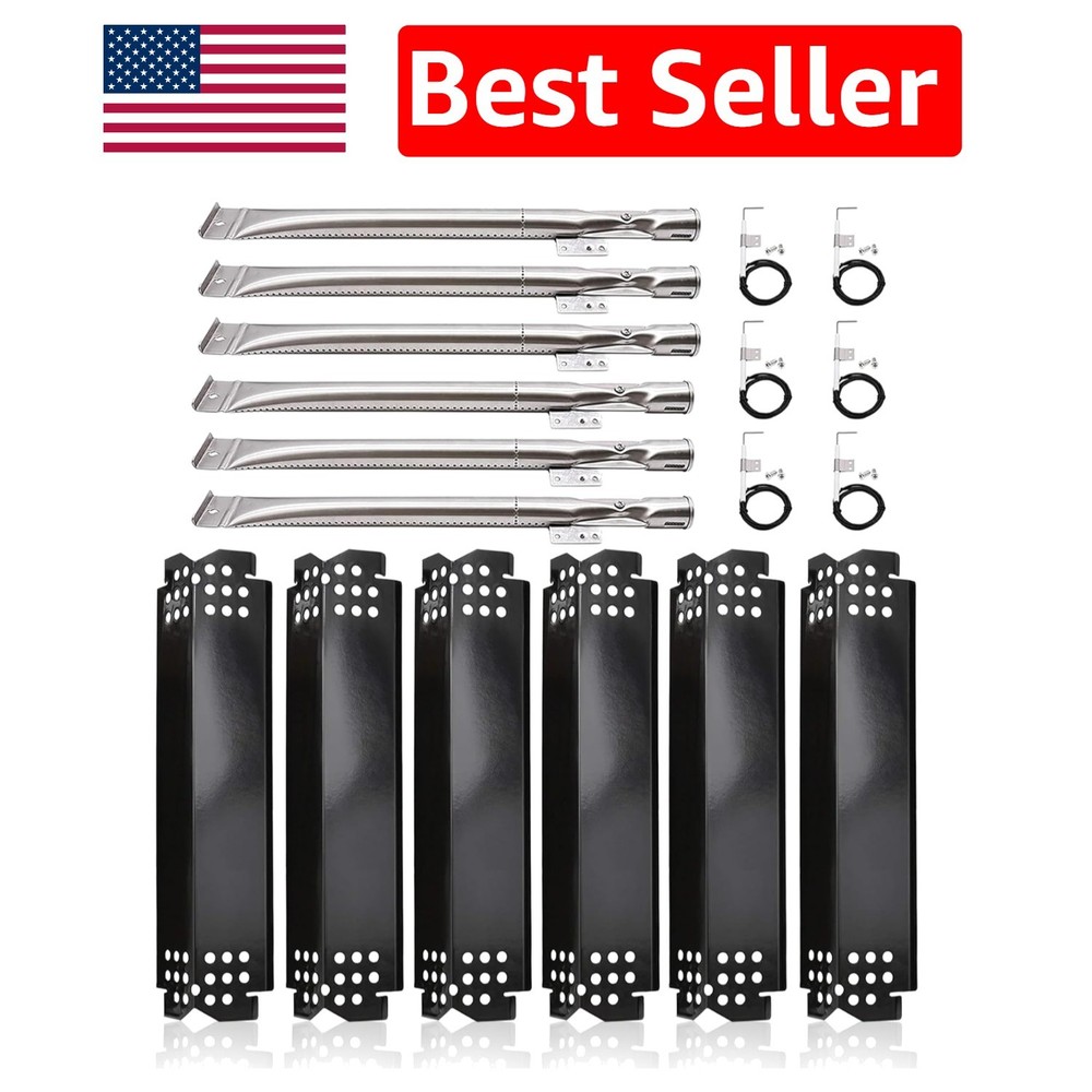 Complete Nexgrill 6 Burner Parts Set: Burners, Heat Plates & Igniters Included