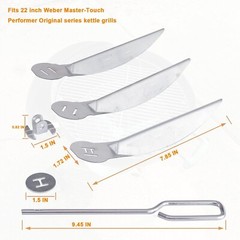 Weber Kettle Grills Parts 22-1/2″ One-Touch Cleaning System Kit Metal/silver