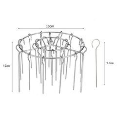 24 Vertical Stainless Steel Skewer Rack Designed for Air Fryer Grilling and BBQ