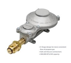Horizontal Mounted 2-Stage Propane LP Regulator with POL for RVs, 300,000 BTU