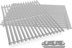 QuliMetal 18.75″ 9.5MM Grill Grates for Weber Genesis II, Grill Parts for Weber