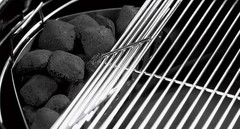 Heavy Duty Plated Steel Hinged Cooking Grate and Lower Grate, Charcoal Grate for