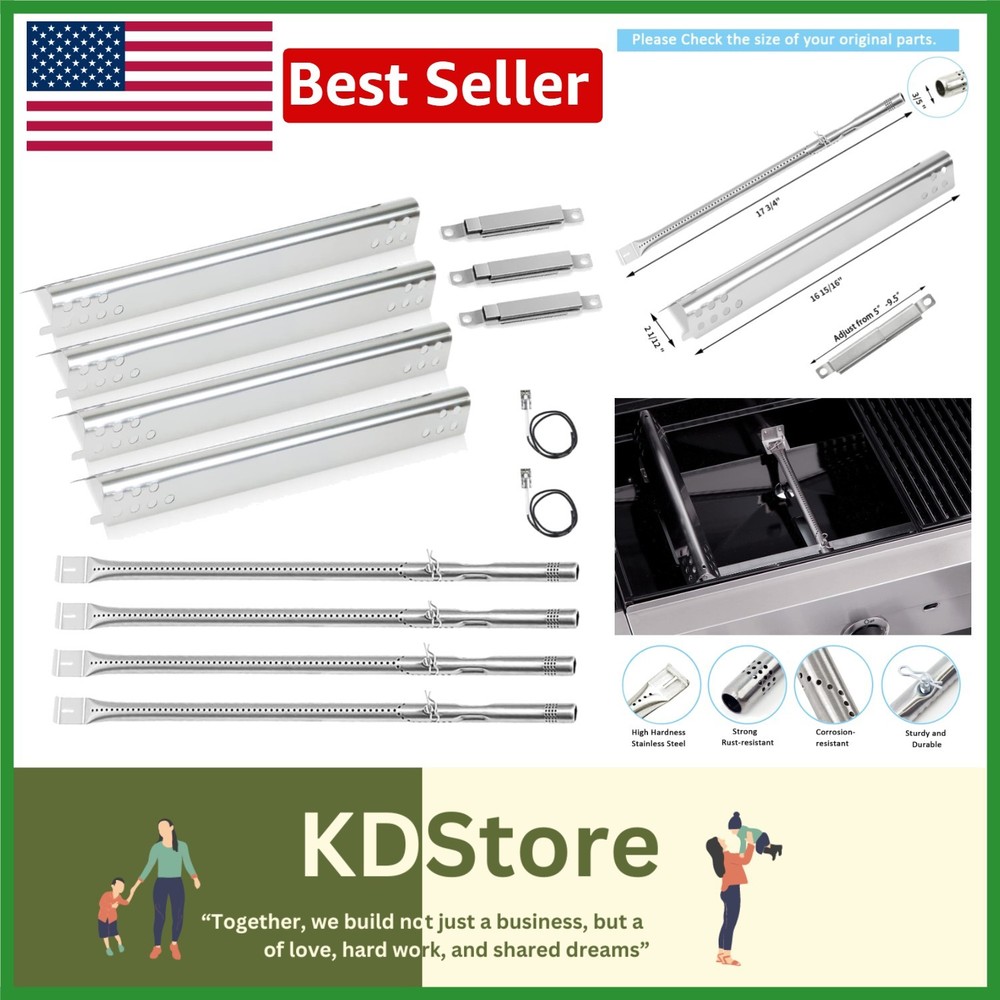 Complete Charbroil Performance Grill Repair Kit: Burners, Heat Plates, Igniters