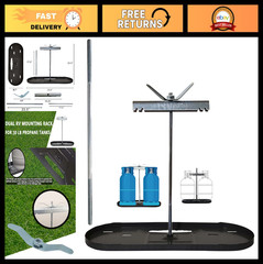 Dual Propane Tank Mount Rack for 20/30 lbs Tanks – RV & Travel Trailer Hitch Fra