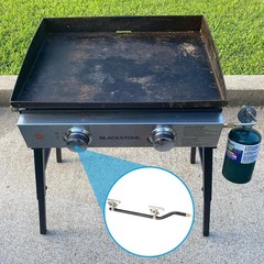 Griddle Burner Valve with Igniter Port and Gas For 22 inch Griddle, Sliver