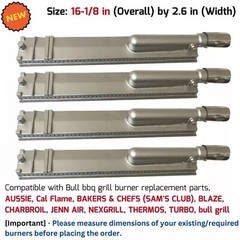 Cast Stainless Steel BBQ Grill Burners Replacement for Bull Cal Flame Jenn AIR