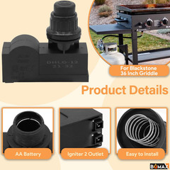 Grill Igniter Kit for Blackstone 36 Inch Griddle Electronic Battery Spark Plug