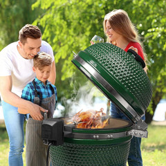 Rotisserie Accessory Attachment Compatible with Kamado Joe Classic Joe Grills, L
