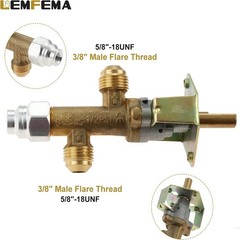 1Set 50000 BTU Low Pressure Fireplace Control Valve with Thermocouple Kit