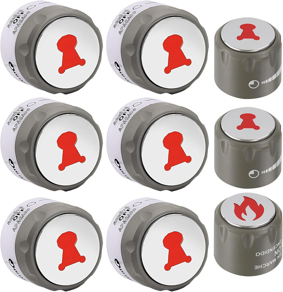 67692 Lighted Grill Control Knobs for Weber Summit S660 S670 E660 E670 BBQ 9-Pck