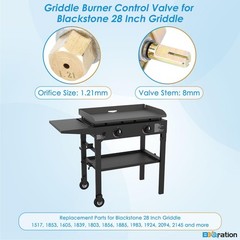 Griddle Burner Valve for Blackstone 28 Inch 1517 1853 1605 1839 1856, Parts f…