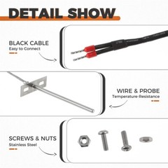 BBQ Tool Temperature Probe Sensor Kit Compatible with PB440TG1 PB820SC PB820FB
