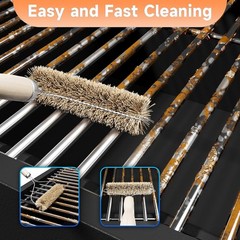Dual-Pack 15” Stainless Steel Grill Grates for Broil King with Cleaner Included