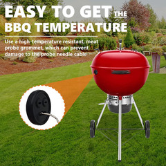 4-Pack Temp Probe Grommet for BBQ Grills, Replacement for Weber 85037 Smokey Mou