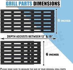 4-Pack Adjustable Cooking Grates – 6″ Wide Universal Replacement Grill Grid