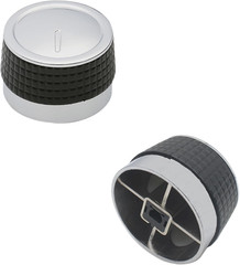 Universal Gas Grill Control Knobs Chrome D Shaft BBQ Burner Replacement 2 Pack