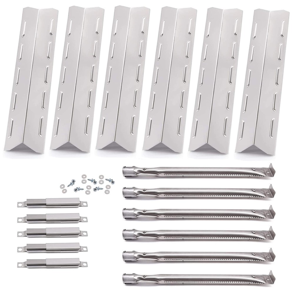 Grill Replacement Parts 6 Burner Stainless Steel Tubes Heat Plates Kit