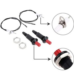 2X Universal Piezo Spark Ignition Cable Push Button Igniter For Gas BBQ Stove
