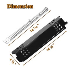 Grill Replacement Parts for 3 Burner Gas2Coal Grill – Heat Shield & Burner Set