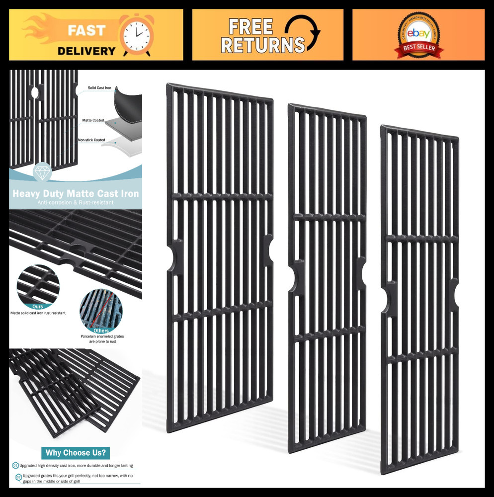 18″ Cast Iron Grill Grates Replacement for Charbroil Performance 463376519, G470