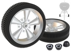 BBQ Replacement Wheels for 18/22″ Weber Kettle Grill – 6″ Tires & Hub Caps, 2PCS