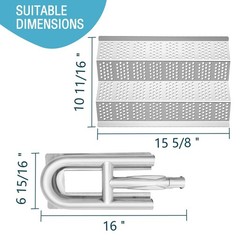 3-Burner Replacement w/ Stainless Steel Heat Shields for Calise/Lucullan Grill