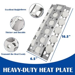 4 Pack Stainless Steel Heat Plate Shield Burner Cover Flavorizer Bar Replacem…