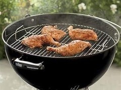Heavy Duty Plated Steel Hinged Cooking Grate and Lower Grate, Charcoal Grate for