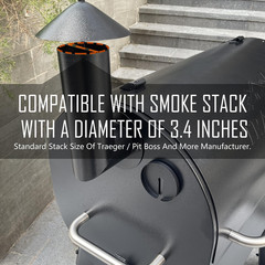 Smoke Stack Cover for Pellet Grills – Modified Traeger Accessories – Chimney Cap