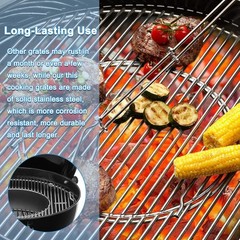 21.5” Stainless Steel Grill Grates Replacement for Charcoal Kettle & Smoker