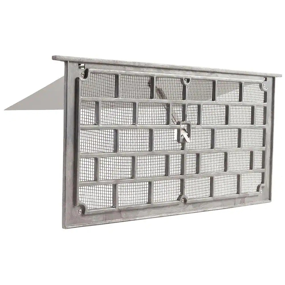 Foundation Vent 16×8 Aluminum Wall Mount Grill Screen Damper Crawl Space