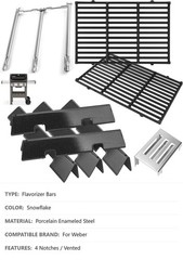 Grill Replacement Parts Kit for Weber Spirit II 300 Series, GS4, 67060, 7636