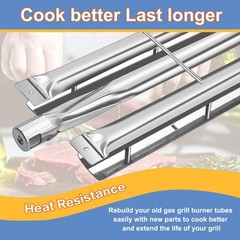 Derurizy Stainless Steel Burner Tube Gas Grill Replacement Parts for Select V…