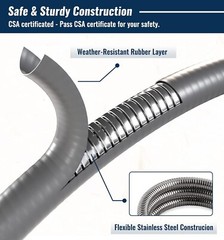 Safe 15ft Natural Gas Line with Quick Disconnect – Ideal for Grills & Heaters