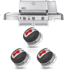 Gas Grill Burner Knobs Replacement for Weber Genesis 300 Series (2011-2016) – 3