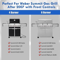 7404 Griddle Replacement Parts for Weber Summit 400 600 Series Cast Iron Reversi