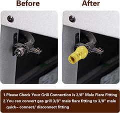 3/8 Inch Natural Gas Quick Connect Fittings, Natural and Propane LP Hose Extensi
