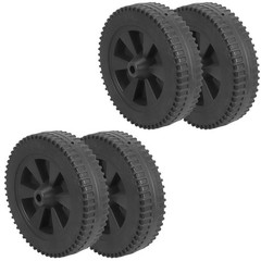 4Pcs Reusable Black Grill Replacement Wheels for Bbq Cart Smooth Swivel Casters
