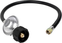 2Ft. Universal Propane Gas Hose W/ Grill Regulator, Propane Gas Pit Grill Hose