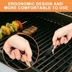 Cast Iron Grill Grate Lifter Tool 2 Pack 8 Inch Black Easy Safe BBQ Grate Remove