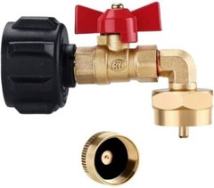 Propane Refill Adapter / Hose with ON-Off Control Valve for 1Lb To 20Lb Gas Tank