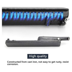 Hongso 13 3/4 Inch Cast Iron Burner Replacement Parts for Charbroil Front Ave…
