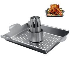 Upgraded Beer Can Chicken Holder for Grill Smoker Oven, Stainless Steel