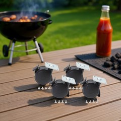 Replacement Locking Casters Set for Weber Grill Models 46110001 46810001