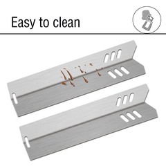 Share Kalomo 15 Inch Grill Heat Plates Shield Burner Covers Flame Guards, 4-Pack