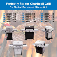 G460-0500-W1 Grill Grates for Char-Broil Tru-Infrared 2-Burner 463633316 | Repla