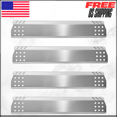 Stainless Steel Grill Heat Plates For Master Forge 1010048 15 1/8″ X 3 1/4″ 4PC