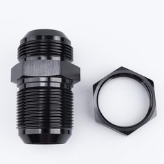 -16 AN Male Flare Straight Bulkhead Fitting Adapter Aluminum 16AN Black 0